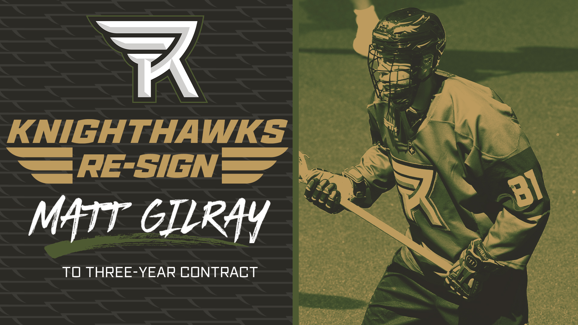KNIGHTHAWKS RE-SIGN GILRAY TO THREE-YEAR DEAL | Rochester Knighthawks ...